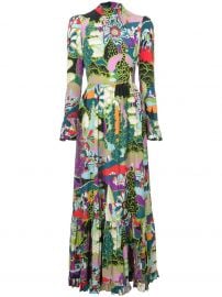 La Doublej Pavone Nero Floral Dress - Farfetch at Farfetch